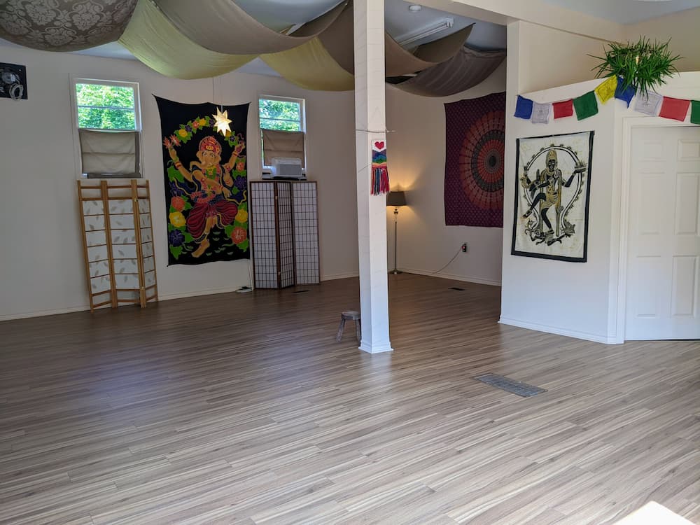Blockhouse yoga presentation area