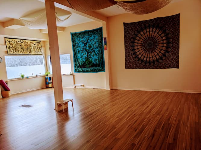 front of Blockhouse Yoga Studio